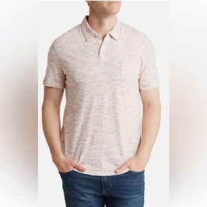 JOHN VARVATOS Men's red and cream abstract pattern pullover shirt size XL